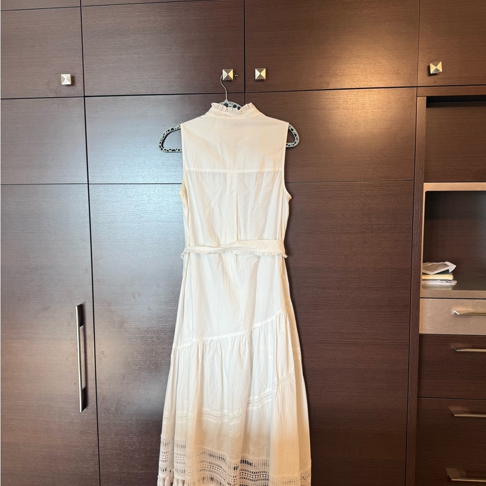 Derek Lam Cream Maxi Dress with Lace Details - Picture 7 of 12